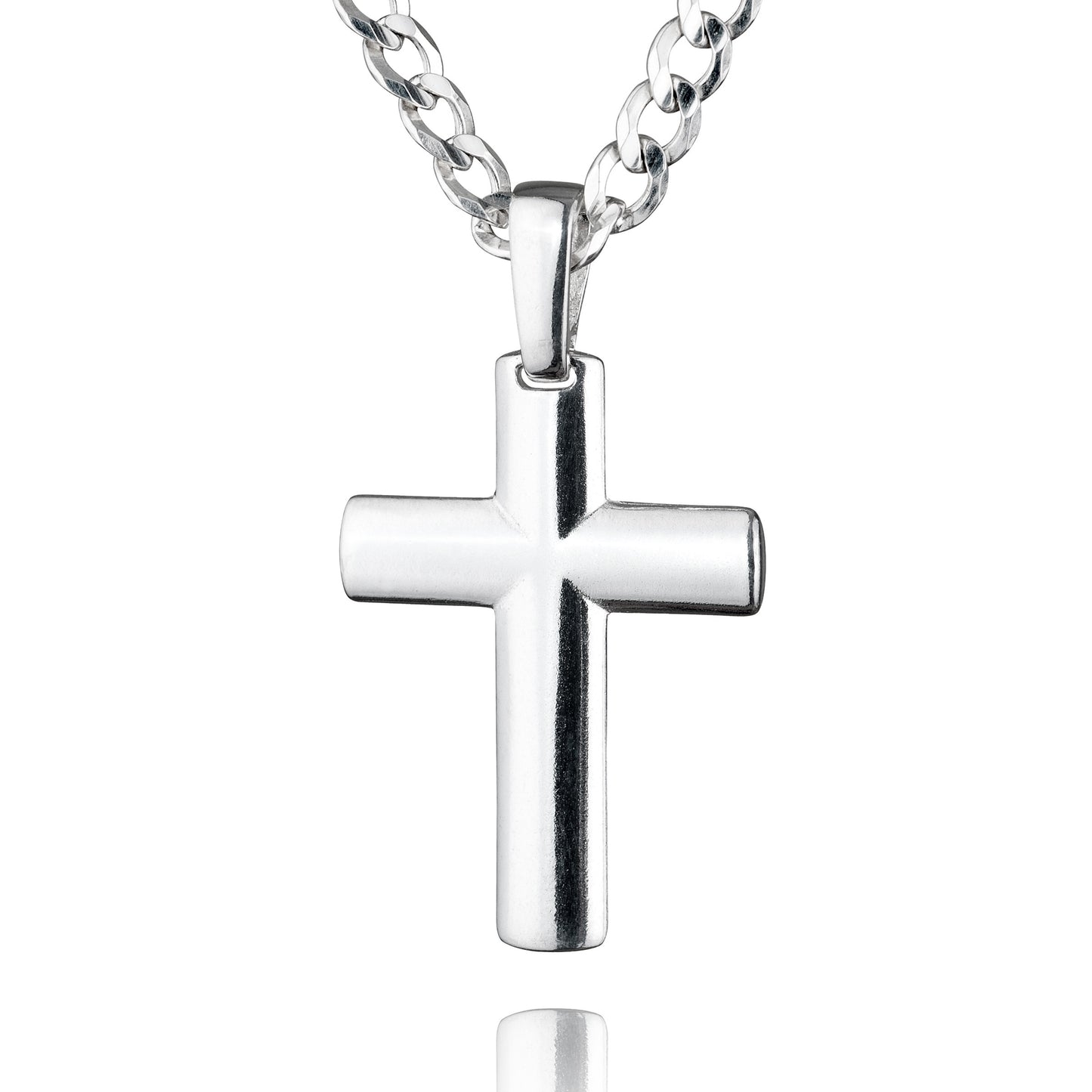 Kreuz aus massivem Silber 925, Anlaufgeschützt, Größe: 38 mmx 22 mm (ohne Kette)