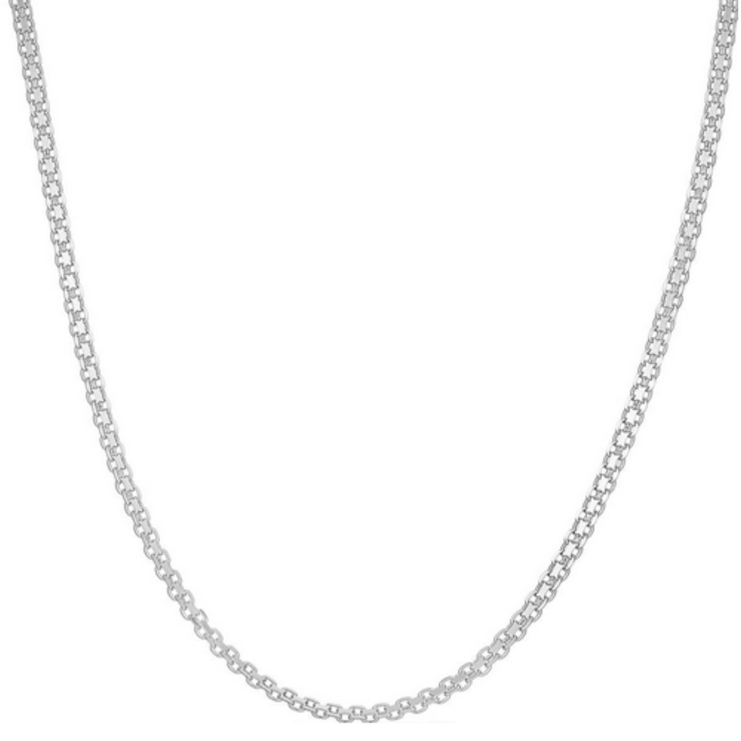 2-fache Bismarck Kette, aus 925 Silber, Anlaufgeschützt, Breite 3,0 mm, Länge 45 cm