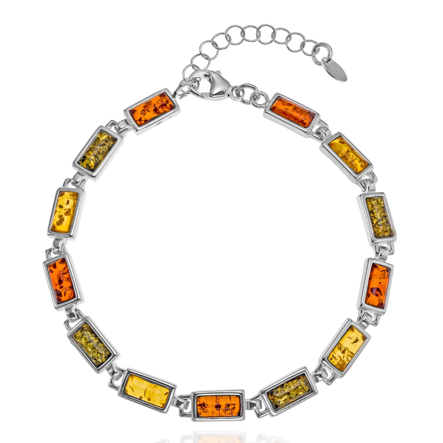 Armband aus 925 Silber, Anlaufgeschützt, Länge 19-21 cm