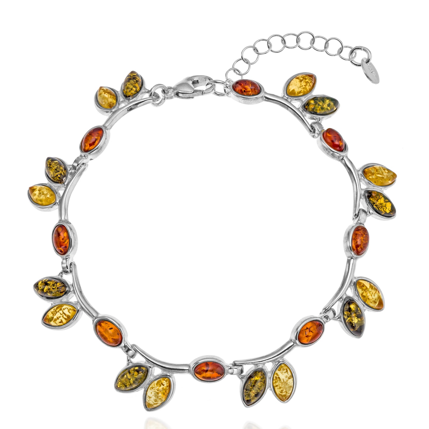 Armband aus 925 Silber, Anlaufgeschützt, Länge 18-21 cm