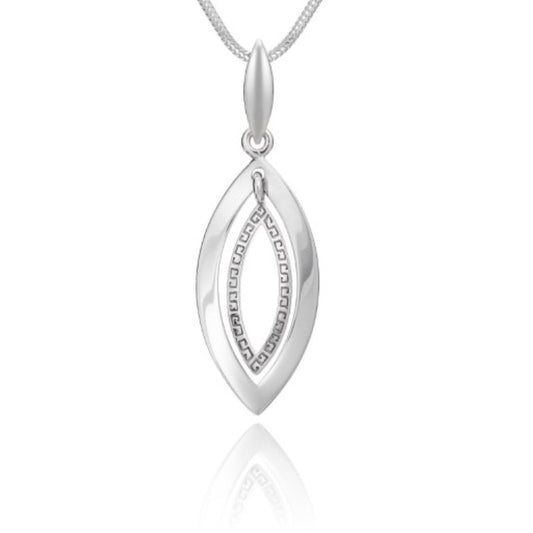 Silberanhänger aus 925 Silber, Anlaufgeschützt, ca. 35 mm x 18 mm (ohne Kette)