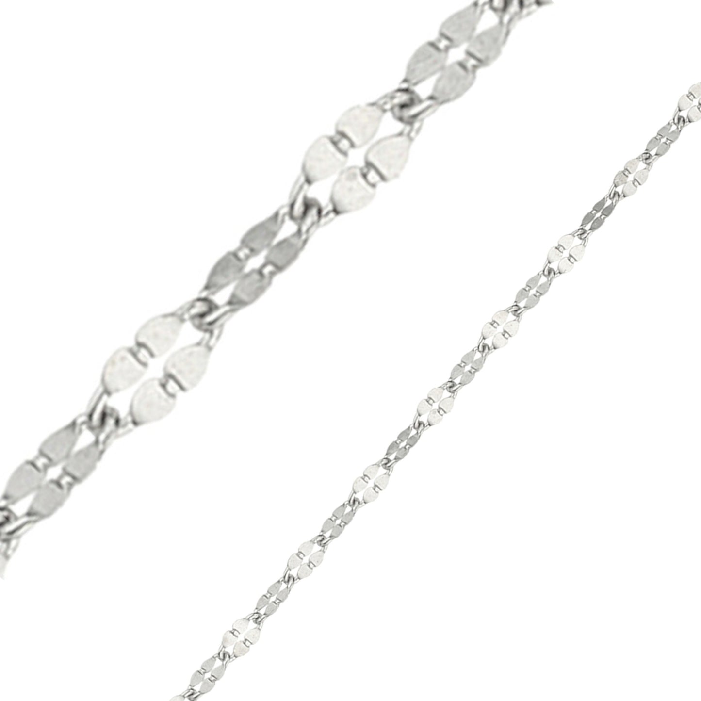 Ein Four Leaf Armband aus 925 Silber, Breite 3,5 mm, Länge 19 cm