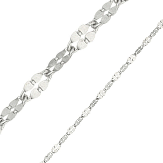 Ein Four Leaf Armband aus 925 Silber, Breite 3,5 mm, Länge 19 cm