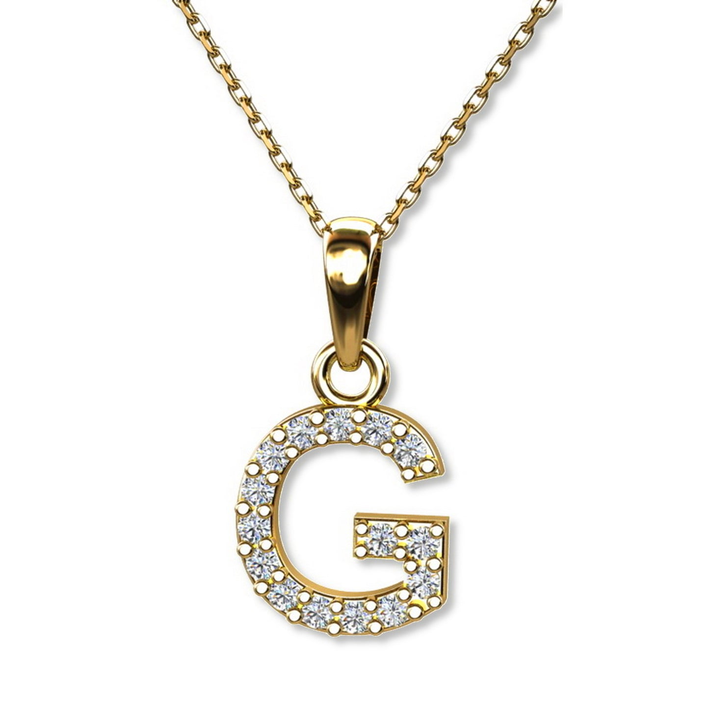 Ein Buchstabenanhänger "G" aus 333 Gold, 15 mm x 7 mm (ohne Kette)