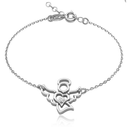 Ein Kinderarmband mit einem Engel, aus 925 Silber, Anlaufgeschützt Breite 0,6 mm, Länge 13-16 cm