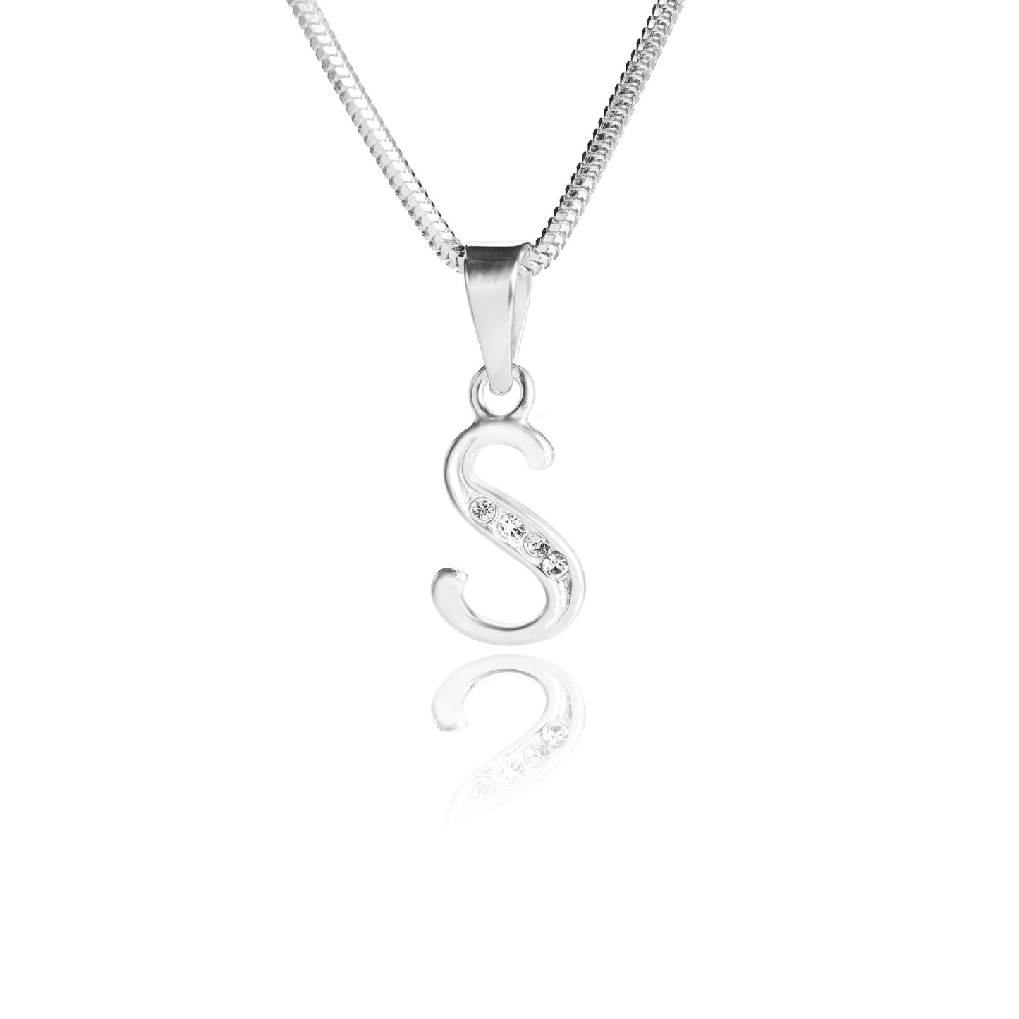 Buchstabenanhänger "S" aus 925 Silber, Anlaufgeschützt, ca. 21 mm x 8 mm. (ohne Kette)