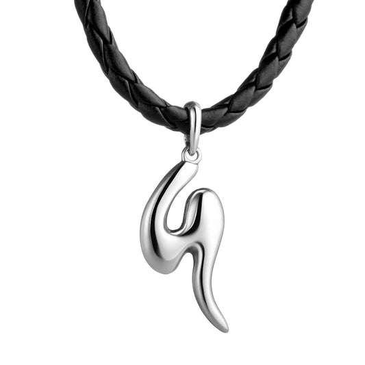 Ein Wellen-Anhänger, aus 925 Silber, Anlaufgeschützt, Durchmesser ca 32 mm x 15 mm (ohne Kette)