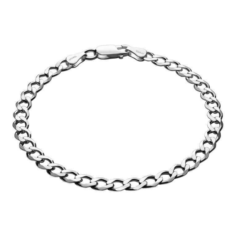 Curb Chain Armband, 925 Silber, Anlaufgeschützt Breite 6,7 mm, Länge 20 cm