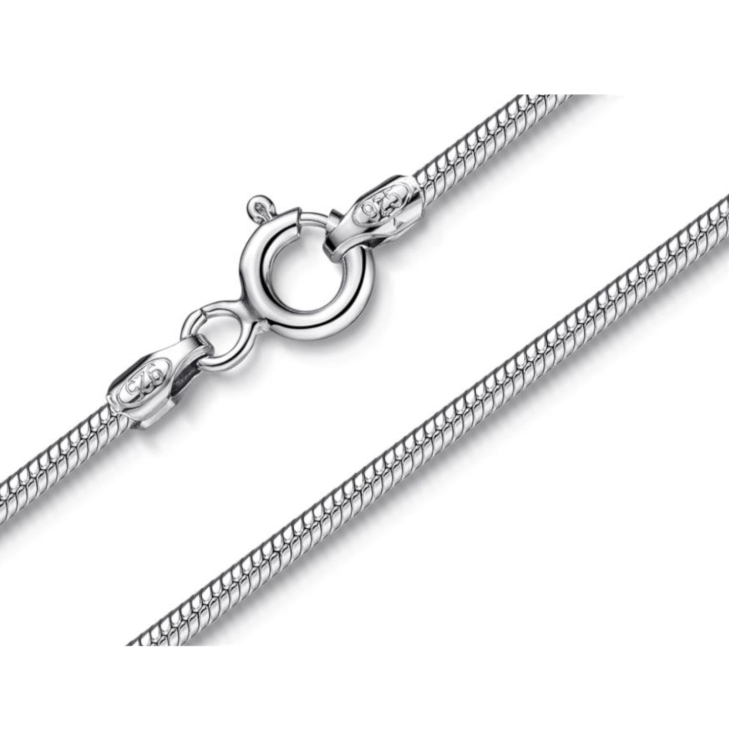 Schlangenkette aus 925 Silber, Anlaufgeschützt Breite 1,2 mm, Länge 38 mm