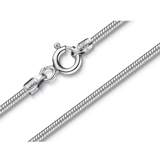 Schlangenkette aus 925 Silber, Anlaufgeschützt Breite 1,2 mm, Länge 70 mm