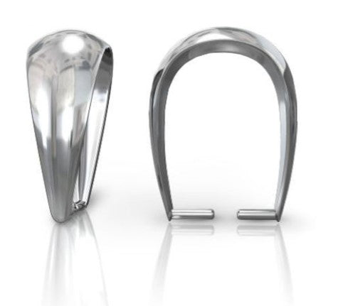 Eine Anhängerfassung 3,9 mm x 9,0 mm aus 925 Silber