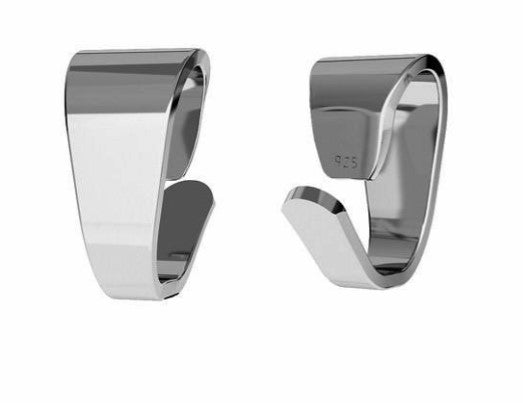 Eine Anhängerfassung 3,9 mm x 9,0 mm aus 925 Silber