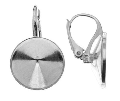 Ein Silberohrring zum Kleben Durchmesser 12 mm, aus 925 Silber