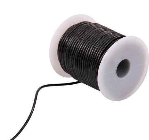 Lederriemen aus Rindsleder, schwarz, Stärke 2 mm