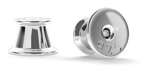 Silikon-Silberverschluss für Stecker-Ohrringe, aus 925 Silber