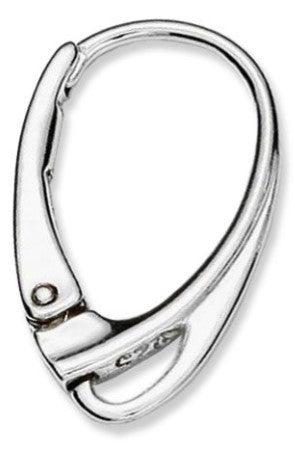Ein Silberohrringfassung, aus 925 Silber, ca 10 mm x 17 mm