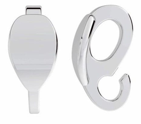 Eine Anhängerfassung 3,9 mm x 1,8 mm aus 925 Silber
