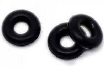 Gummiring, Stopper aus schwarzem Gummi, Durchmesser 8 mm