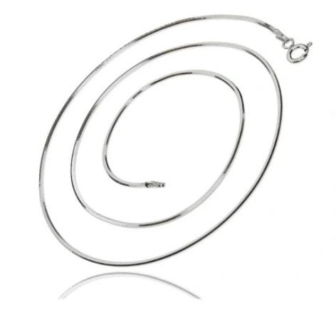 8-fach diamantierte Schlangenkette aus 925 Silber, Anlaufgeschützt Breite 1,3 mm, Länge 55 cm