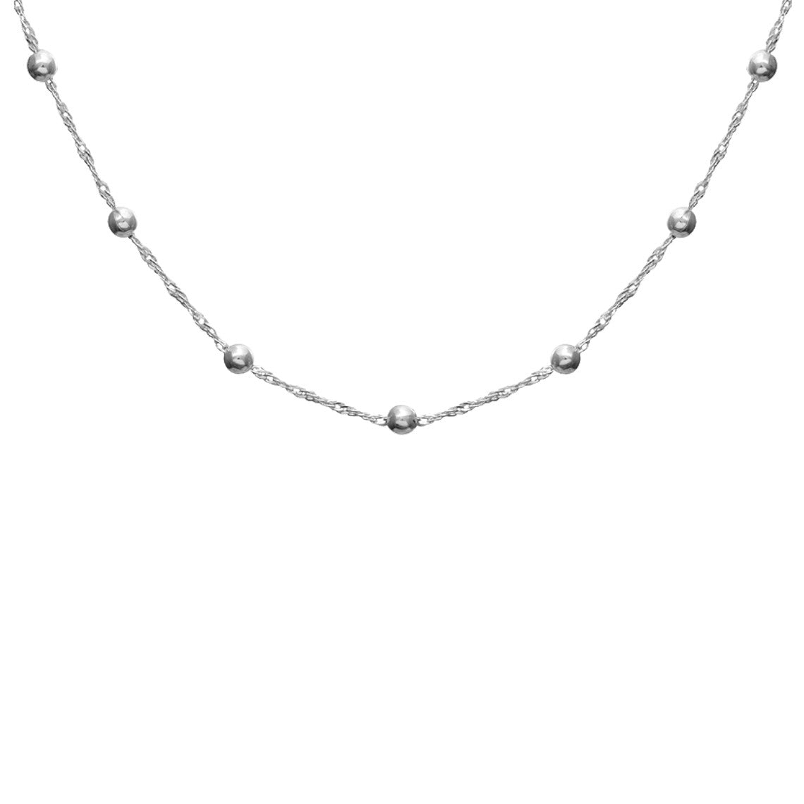 Kette Singapore aus 925 Silber, Anlaufgeschützt Breite 1,9 mm, Länge 45 cm