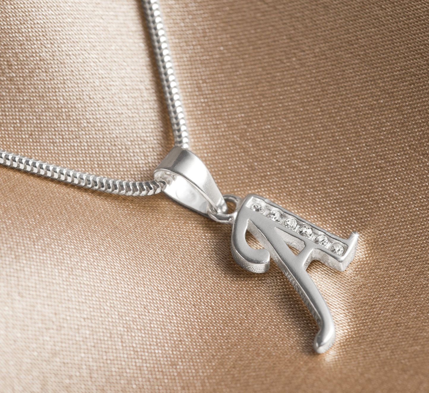 Buchstabenanhänger "A" aus 925 Silber, Anlaufgeschützt, ca. 17 mm x 10 mm (ohne Kette)