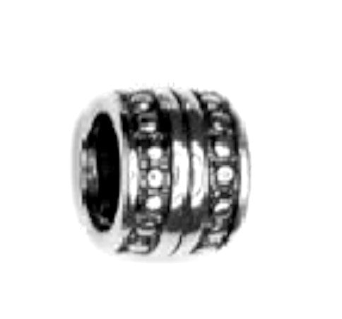 Ein Bead Silberperle aus 925 Silber, Größe mm