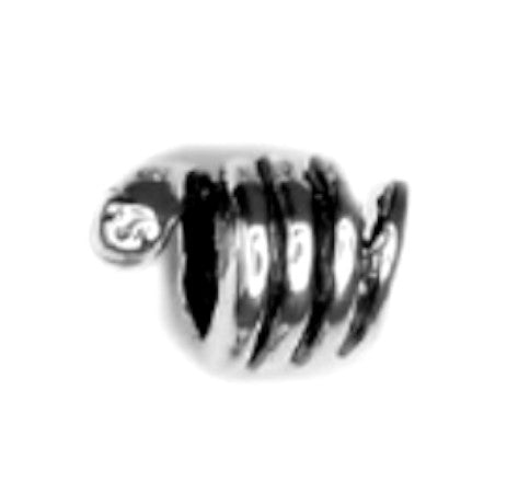 Ein Bead Silberperle aus 925 Silber, Größe mm