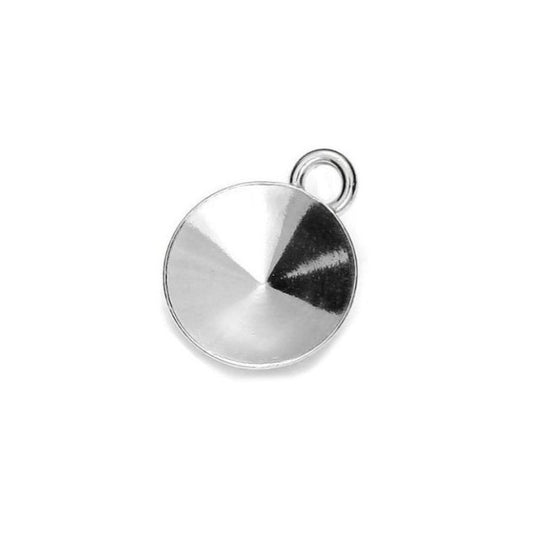 Ein Silberanhäger zum Kleben Durchmesser 10 mm, aus 925 Silber