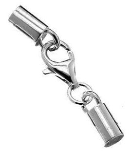 Silberverschluss für Leder/Stoff-riemen, aus 925 Silber
