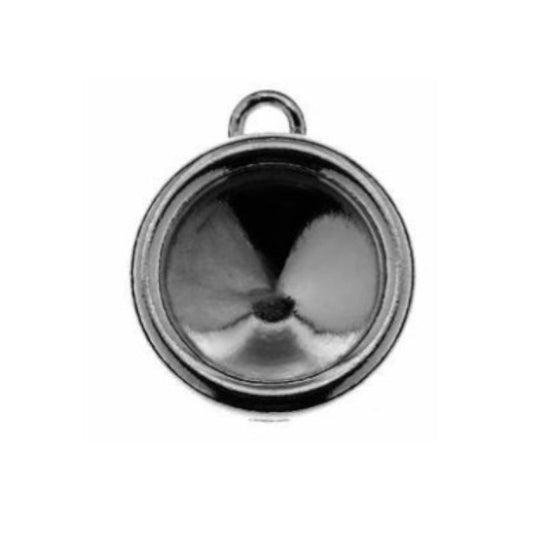 Ein Silberanhäger zum Kleben Durchmesser 8 mm, aus 925 Silber
