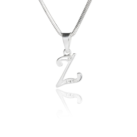 Buchstabenanhänger "Z" aus 925 Silber, Anlaufgeschützt, ca. 15 mm x 12 mm. (ohne Kette)