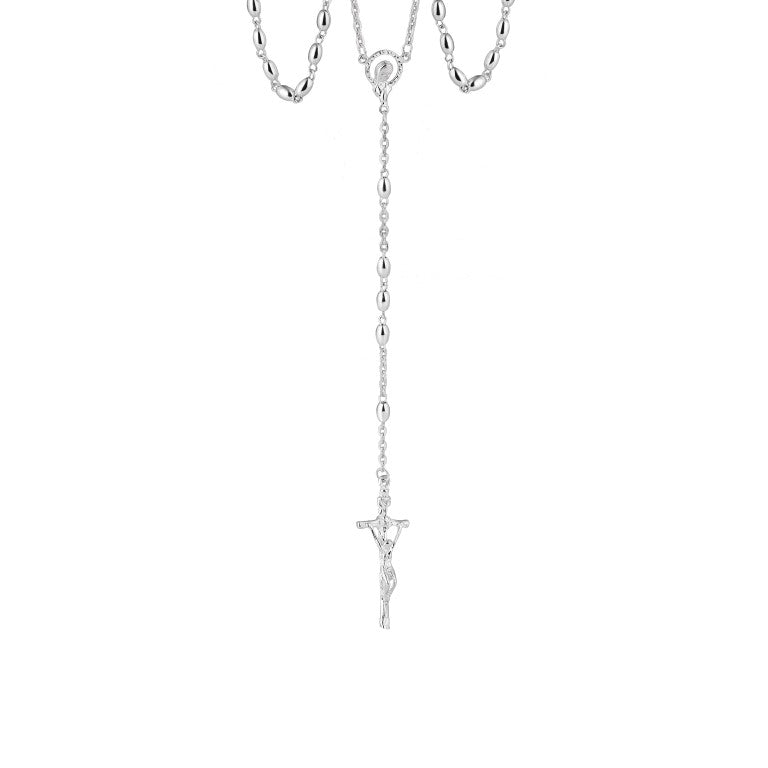 Rosenkranz aus 925 Silber, Breite 5 mm, Länge 50 cm