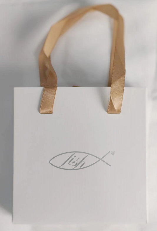 Verpackung Box-Tasche fish für Geschenkläden 120 mm x 120 mm