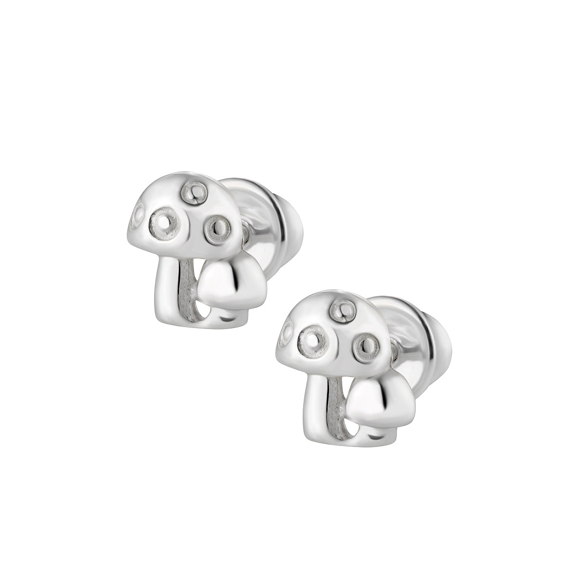 Ein Paar Kinderohrringe Pilze, Stecker, aus 925 Silber, Anlaufgeschützt